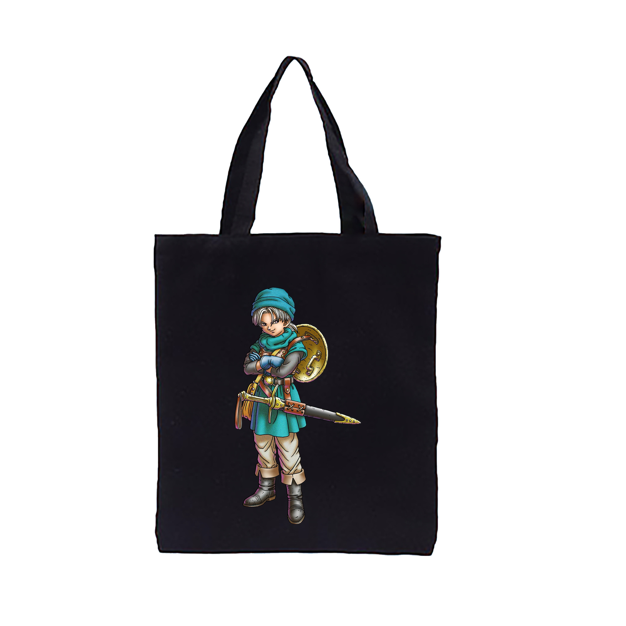 （画像用） ドラゴンクエスト Doragon Kuesuto Dragon Quest 縦型キャンバス生地手提げバッグ　トートバッグ