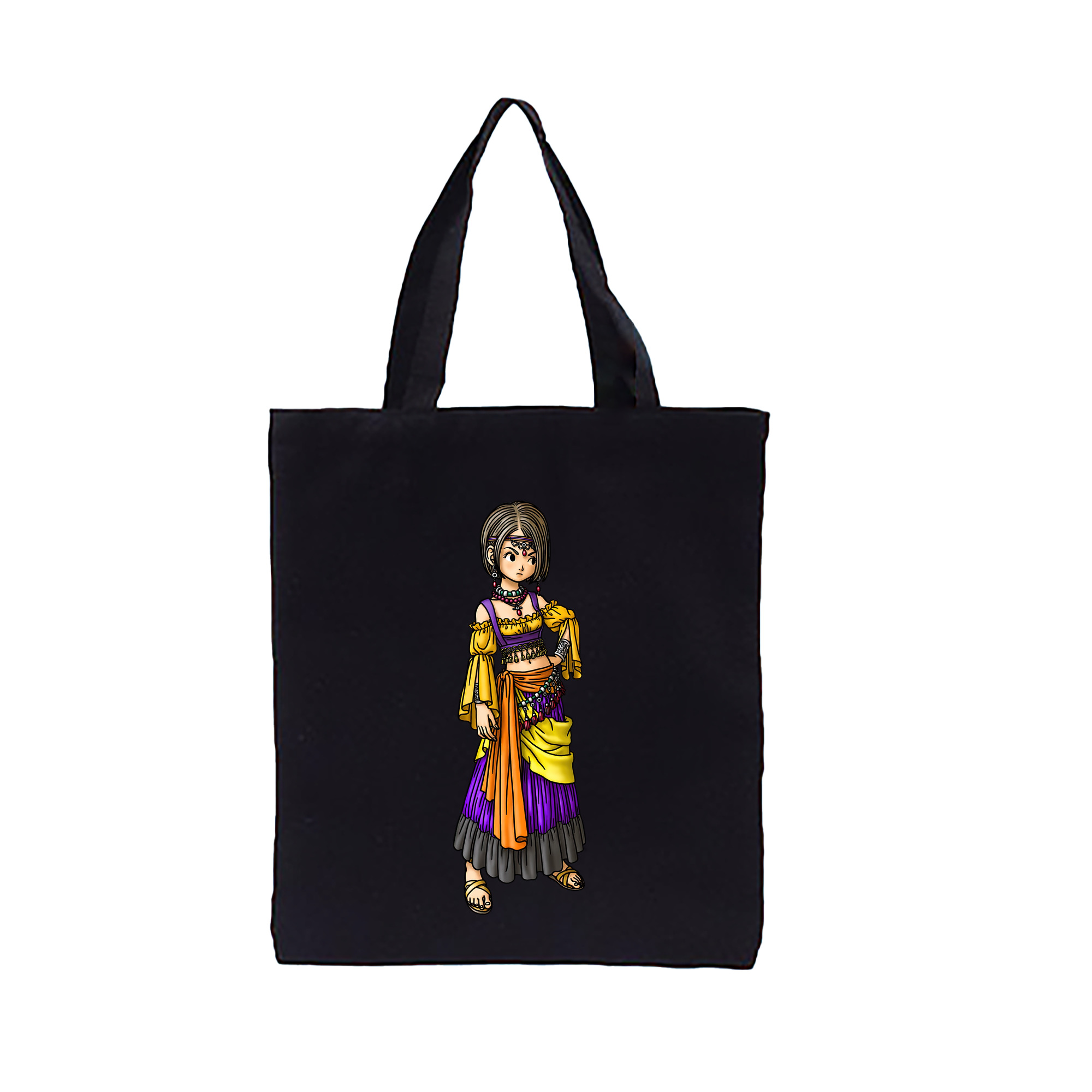 （画像用） ドラゴンクエスト Doragon Kuesuto Dragon Quest 縦型キャンバス生地手提げバッグ　トートバッグ