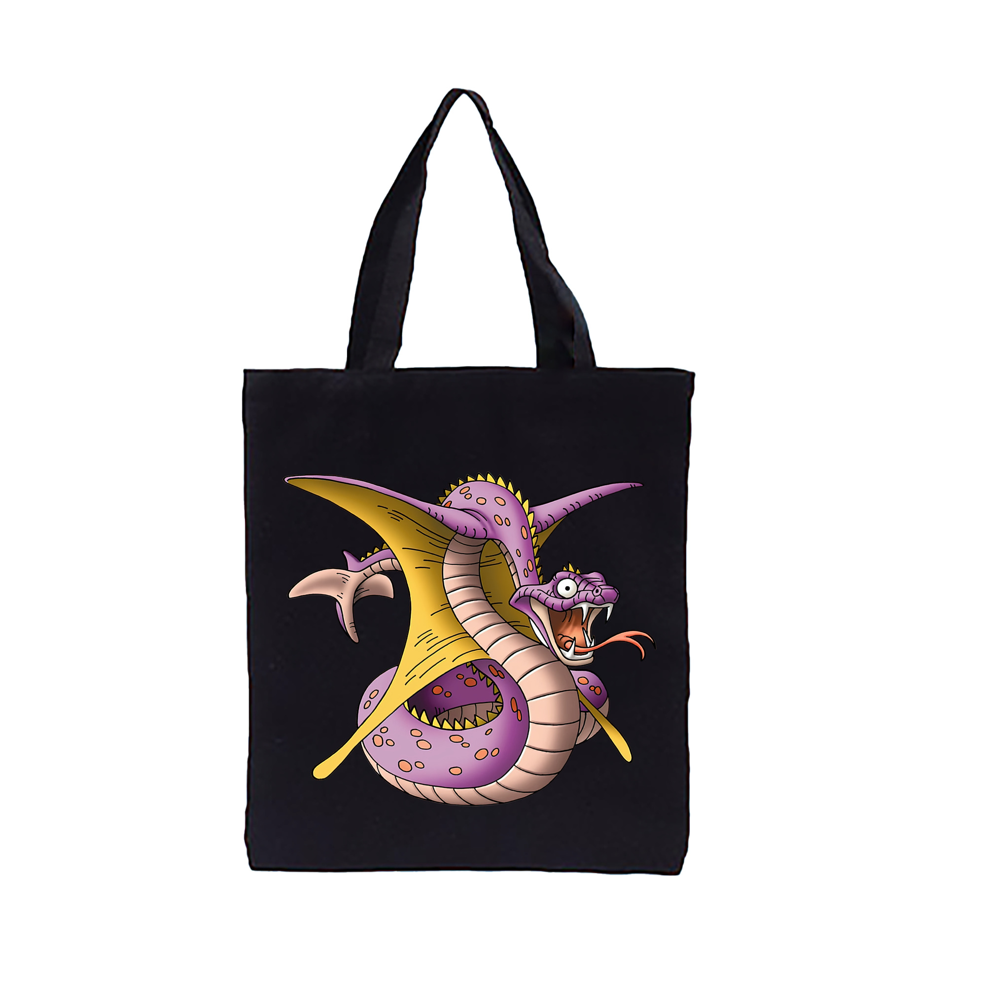 （画像用） ドラゴンクエスト Doragon Kuesuto Dragon Quest 縦型キャンバス生地手提げバッグ　トートバッグ