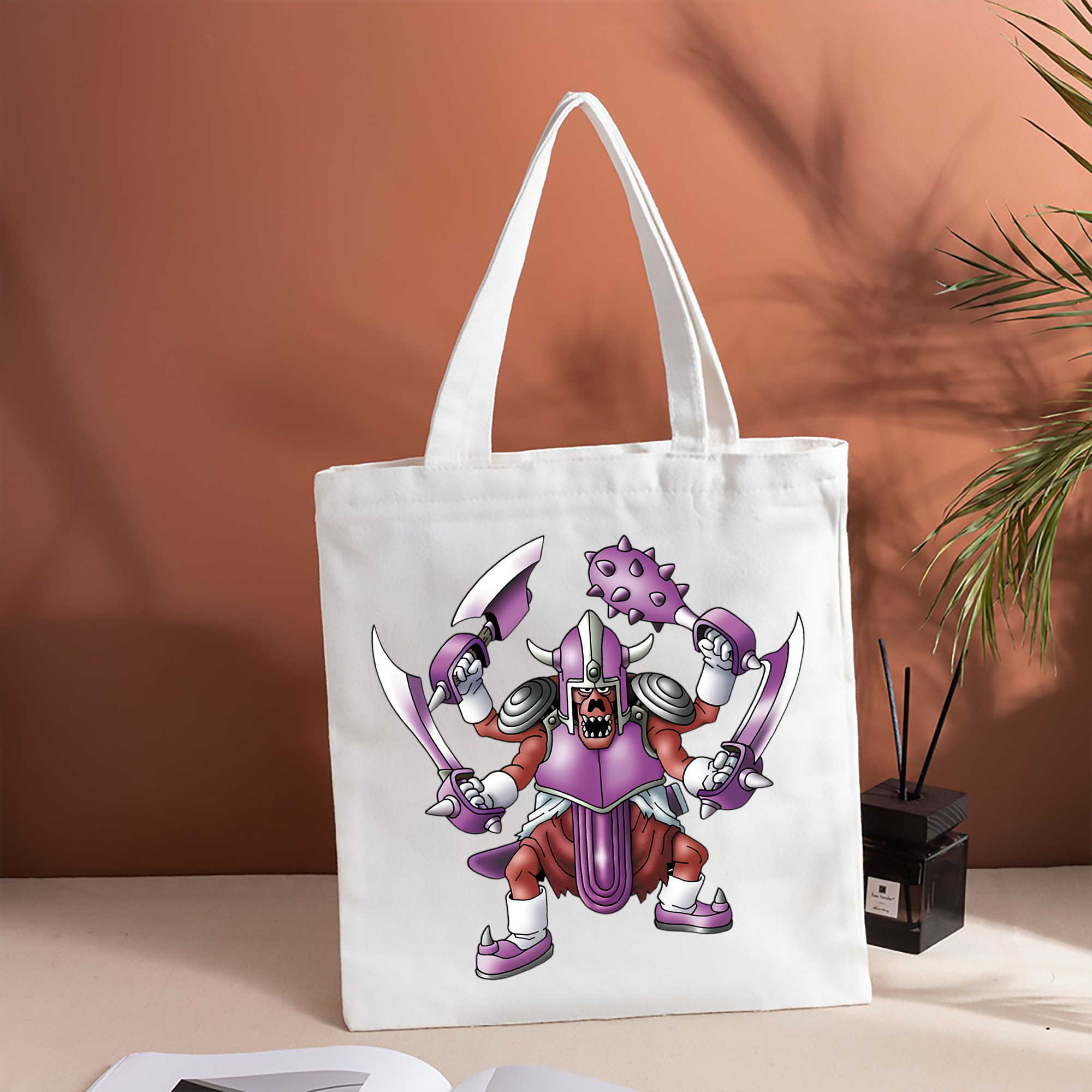 ドラゴンクエスト Doragon Kuesuto Dragon Quest 縦型キャンバス生地手提げバッグ　トートバッグ