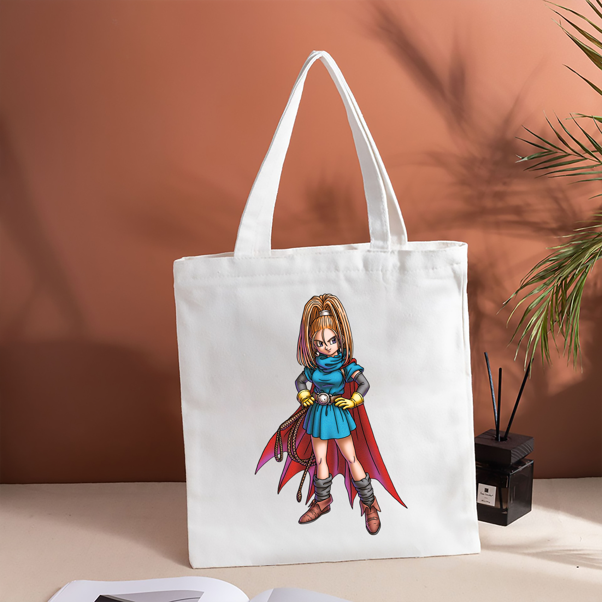 ドラゴンクエスト Doragon Kuesuto Dragon Quest 縦型キャンバス生地手提げバッグ　トートバッグ