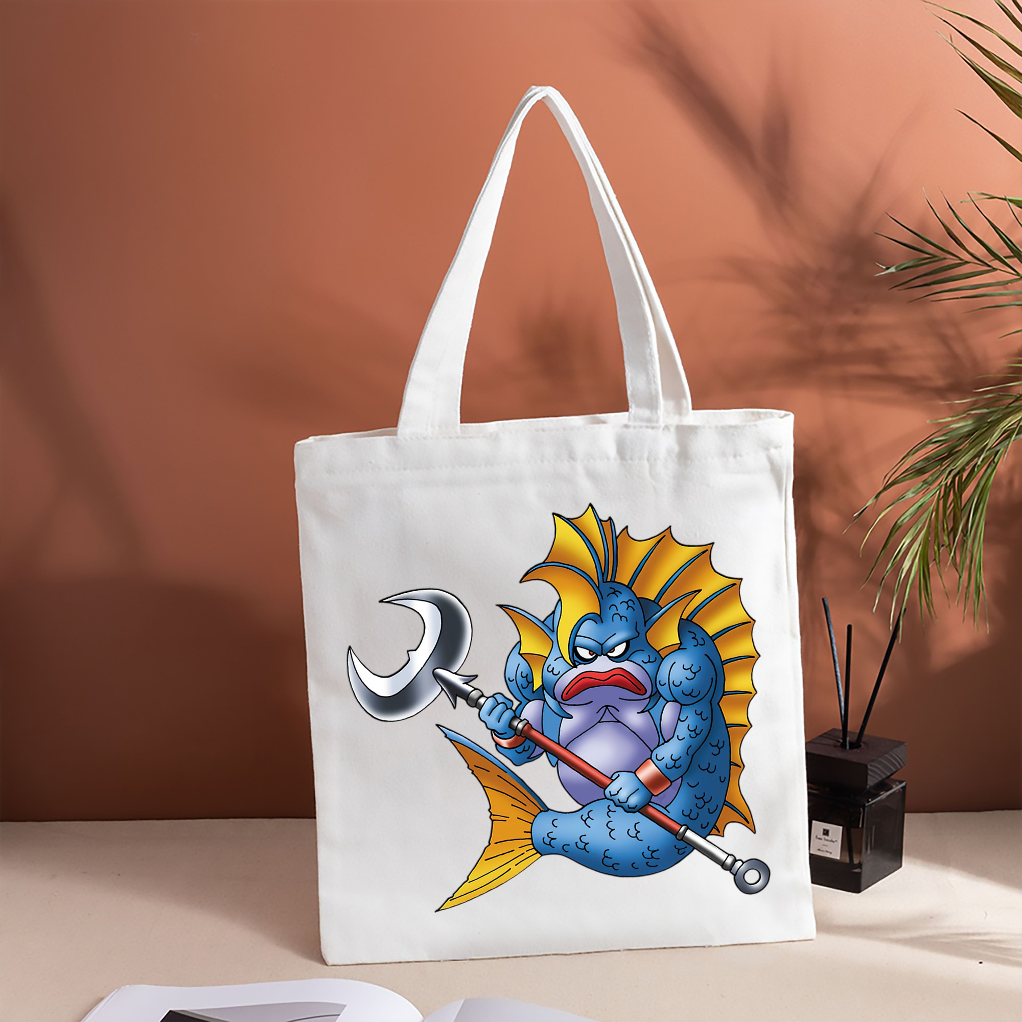 ドラゴンクエスト Doragon Kuesuto Dragon Quest 縦型キャンバス生地手提げバッグ　トートバッグ