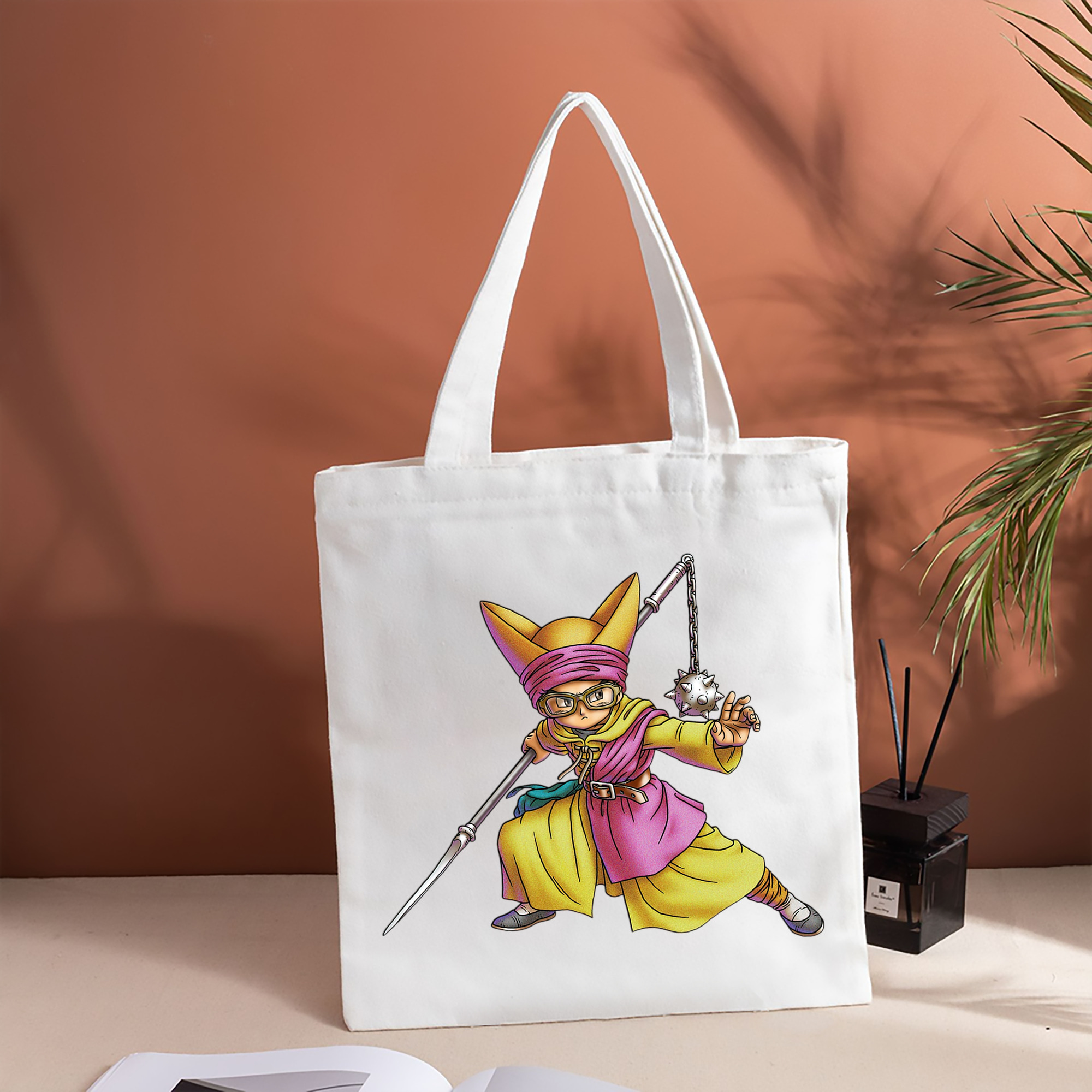 ドラゴンクエスト Doragon Kuesuto Dragon Quest 縦型キャンバス生地手提げバッグ　トートバッグ