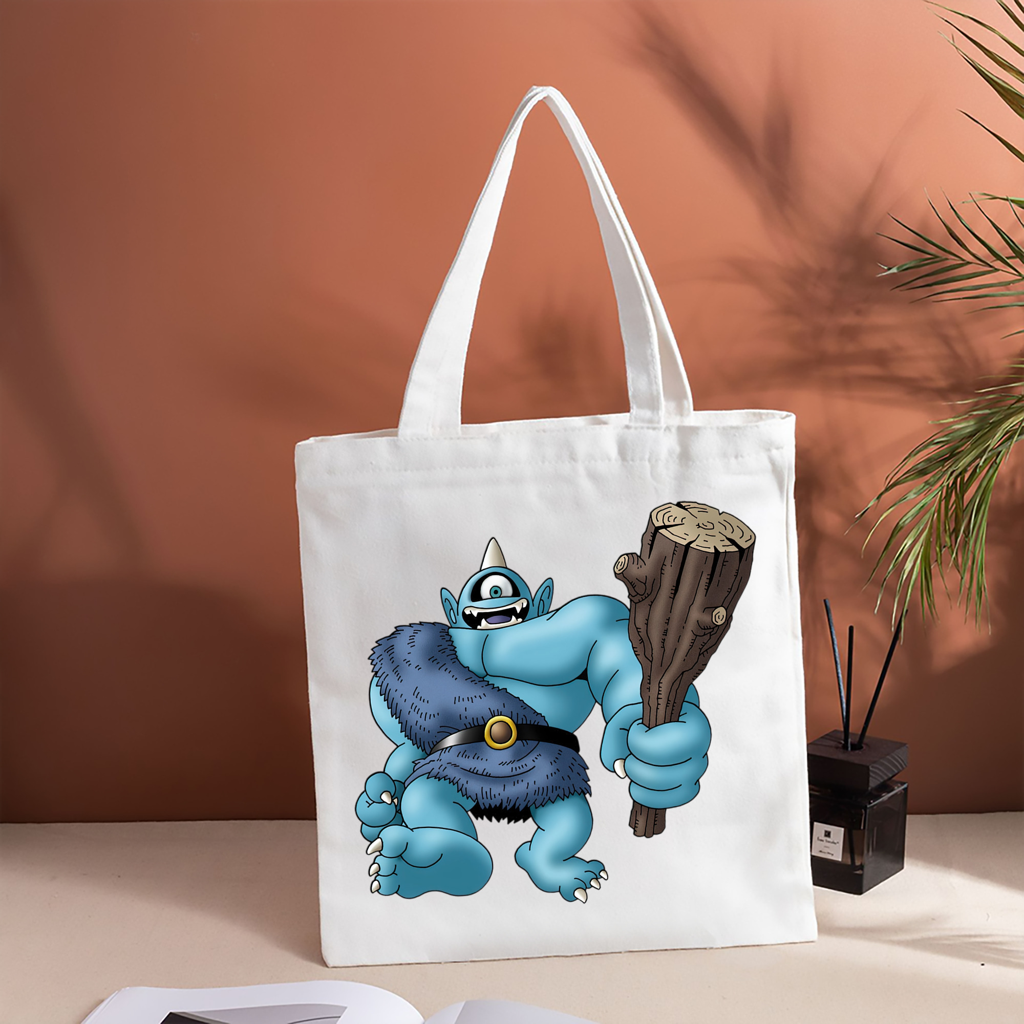 ドラゴンクエスト Doragon Kuesuto Dragon Quest 縦型キャンバス生地手提げバッグ　トートバッグ