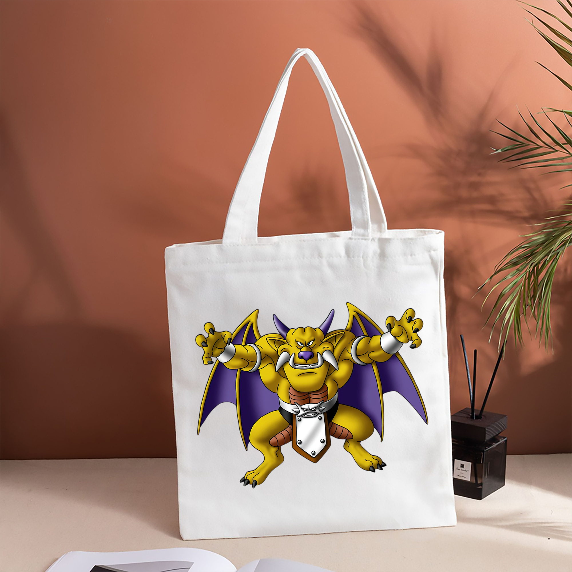 ドラゴンクエスト Doragon Kuesuto Dragon Quest 縦型キャンバス生地手提げバッグ　トートバッグ