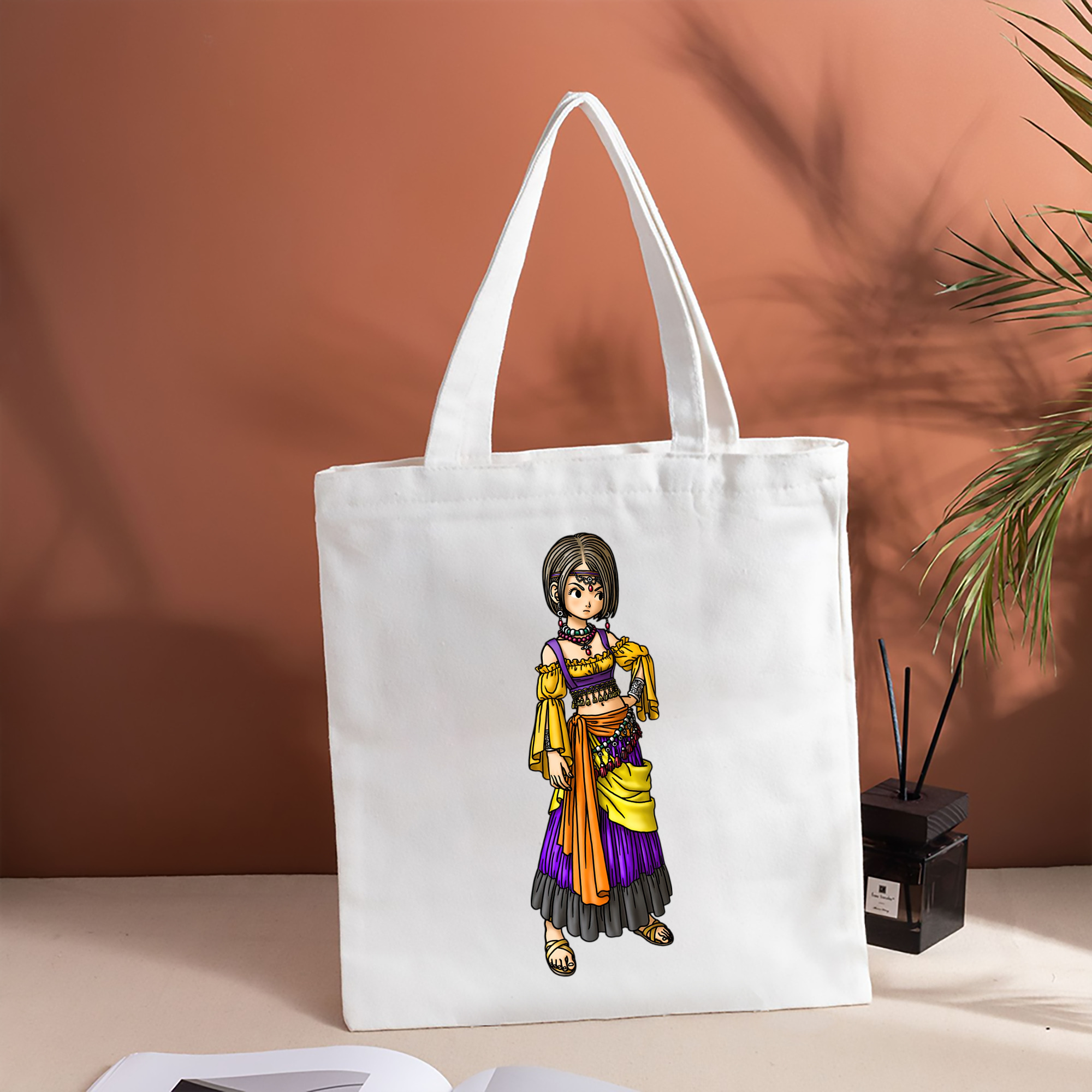 ドラゴンクエスト Doragon Kuesuto Dragon Quest 縦型キャンバス生地手提げバッグ　トートバッグ