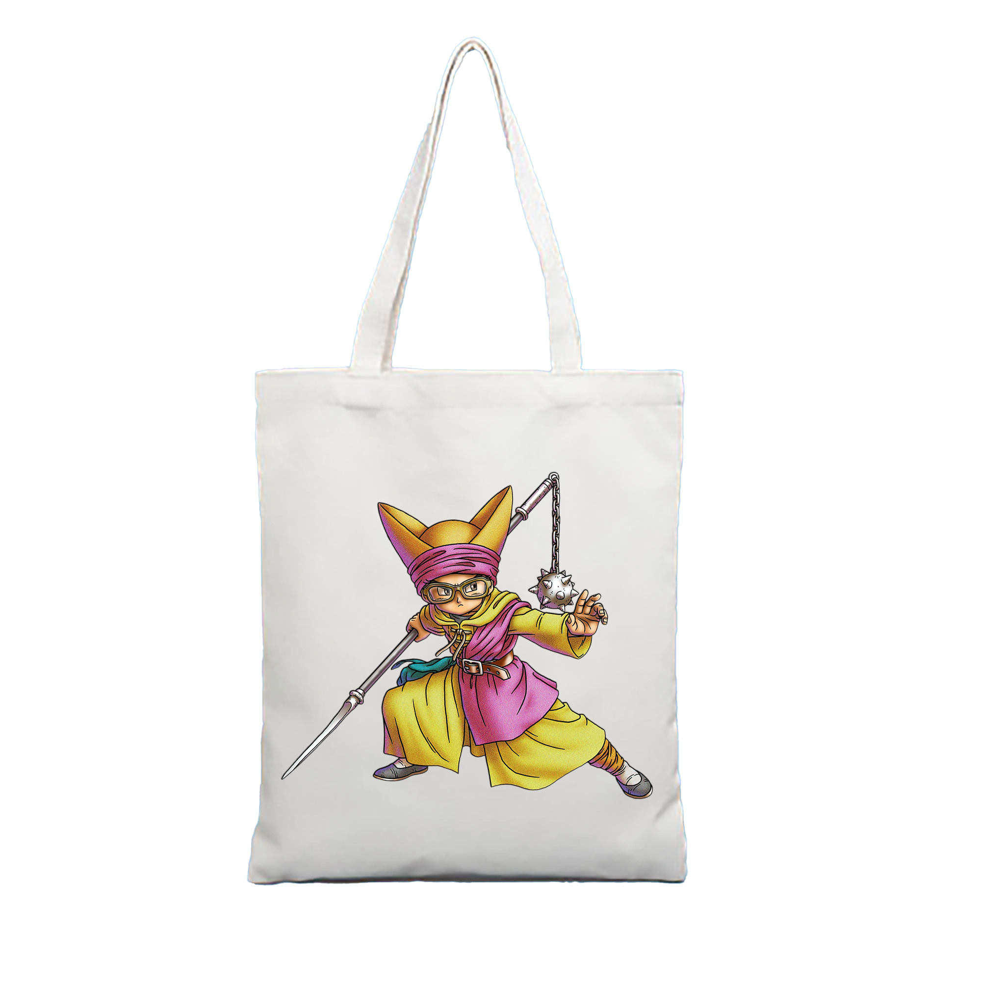 （画像用） ドラゴンクエスト Doragon Kuesuto Dragon Quest 縦型キャンバス生地手提げバッグ　トートバッグ