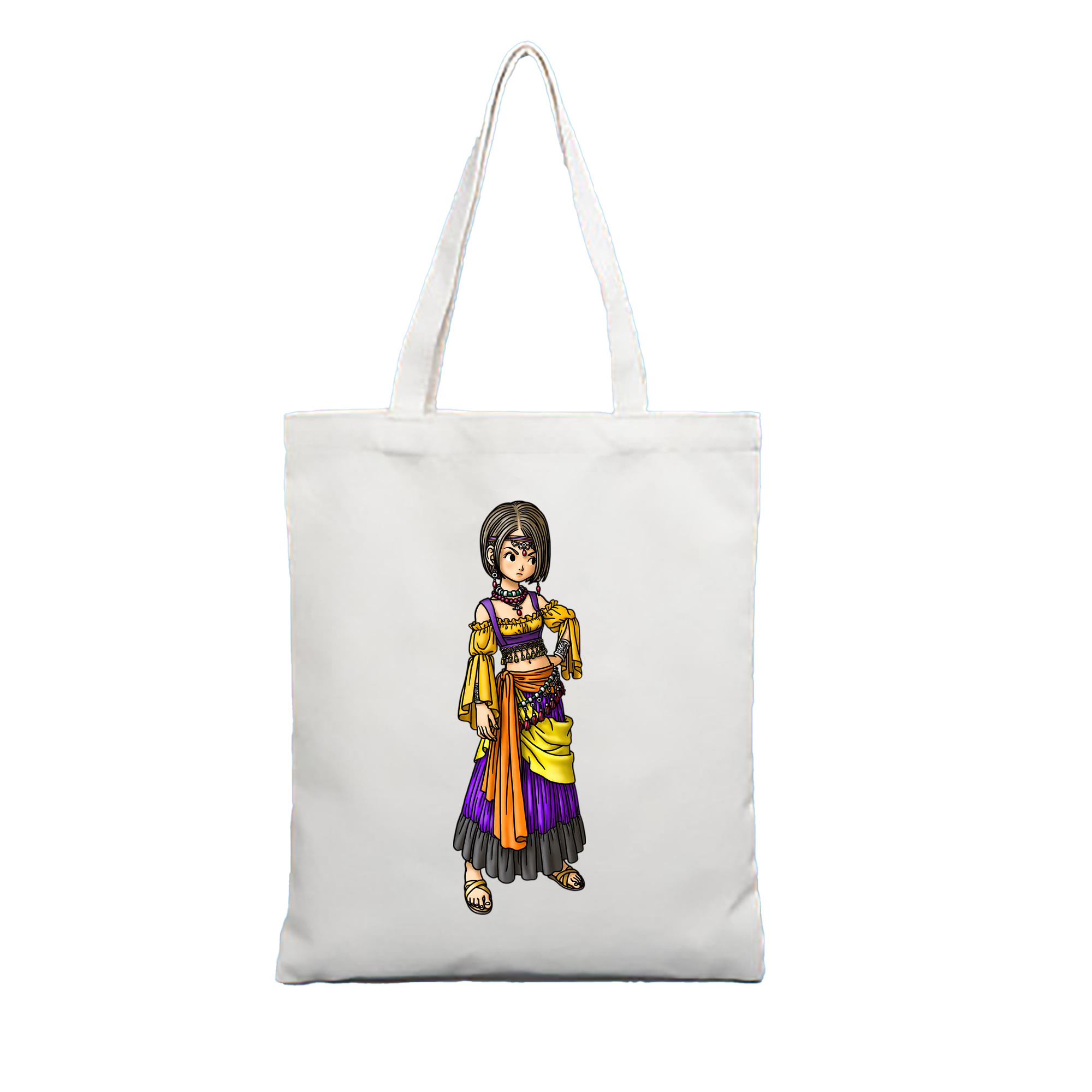 （画像用） ドラゴンクエスト Doragon Kuesuto Dragon Quest 縦型キャンバス生地手提げバッグ　トートバッグ