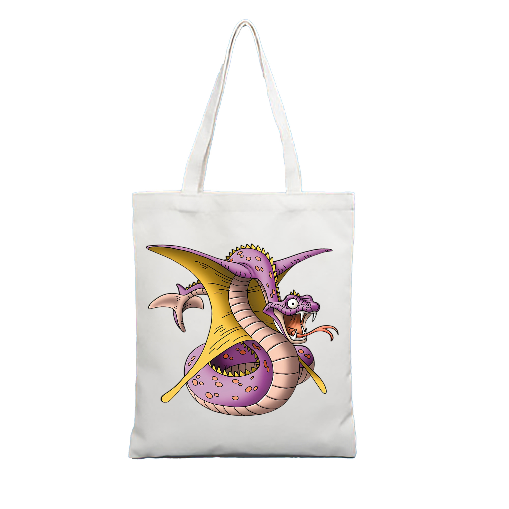 （画像用） ドラゴンクエスト Doragon Kuesuto Dragon Quest 縦型キャンバス生地手提げバッグ　トートバッグ