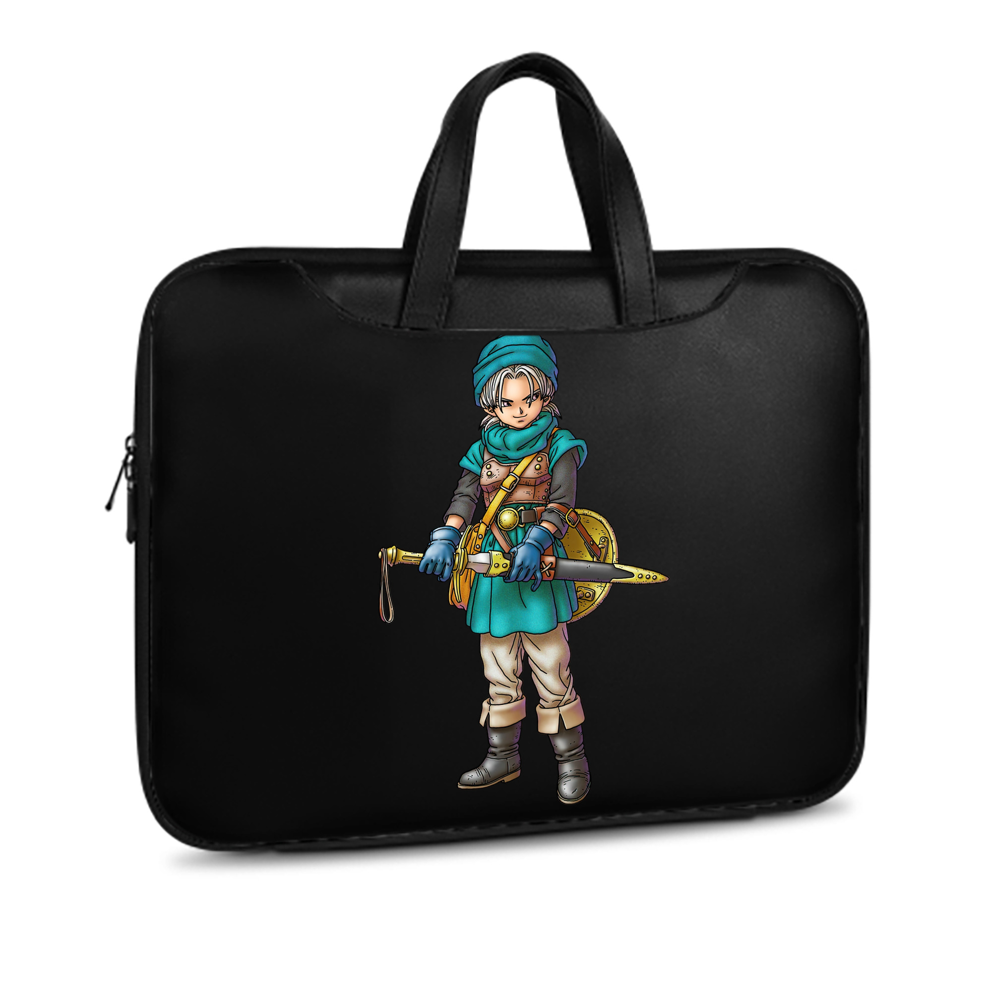 （画像用） ドラゴンクエスト Doragon Kuesuto Dragon Quest レザーラップトップバッグ　ノートパソコンケース